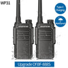 1/2Pcs Baofeng WP31 Waterproof Walkie Talkie Long Range Two-way Radio BF-888S UHF 400-470MHz 16CH VOX with Type-C Charging Cable-WAYBIKER