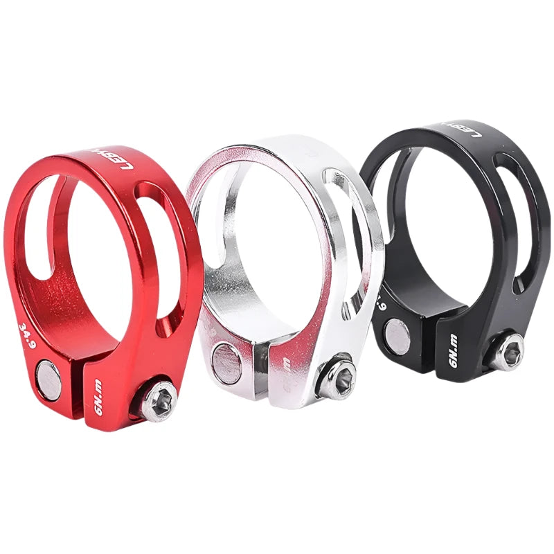 Lebycle Bike Lockout Seatpost Clamps Hollow Out Bike Quick Release Seat Post Clamps Ring Seatpost Latch Cycling Accessories-WAYBIKER