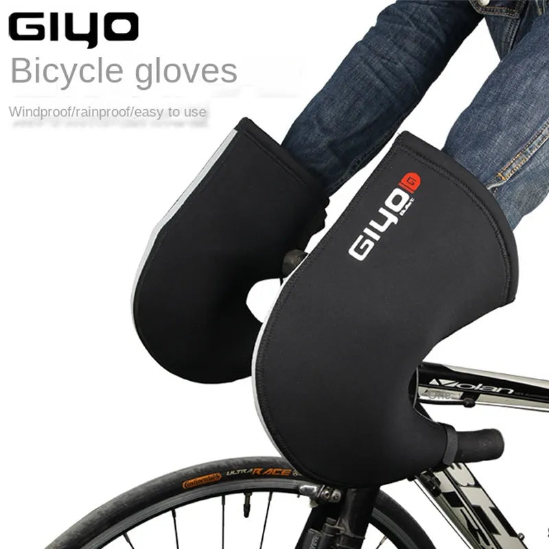 Giyo Windproof Autumn Winter Mountain Road Bicycle Handle Snowmo Gloves Cycling Mittens Bar Guard Cold-Proof Warmth Gloves-WAYBIKER