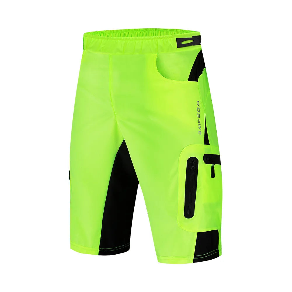 WOSAWE Men's Cycling Shorts Mountain Bike Shockproof 5D Padded Shorts Lightweight Loose Fit MTB Cycling Shorts Riding Trousers-WAYBIKER