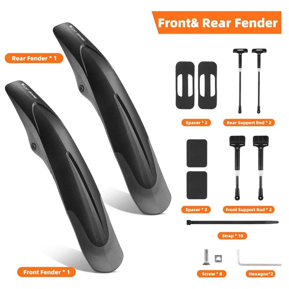 Bike Mudguard Widen Quick Release 26-29in Universal Bike Fenders Bike Wing Bicycle Accessories-WAYBIKER