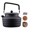1.3L Camping Water Kettle Portable Camping Tea Kettle Hard Anodized Aluminum Tea Pot for Outdoor Hiking Picnic-WAYBIKER