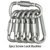 4PCS Carabiner Set For Key Camping Survival EDC Outdoor Keychain Clip Alloy Aluminum Tactical Caribiner Hook Karabiners-WAYBIKER