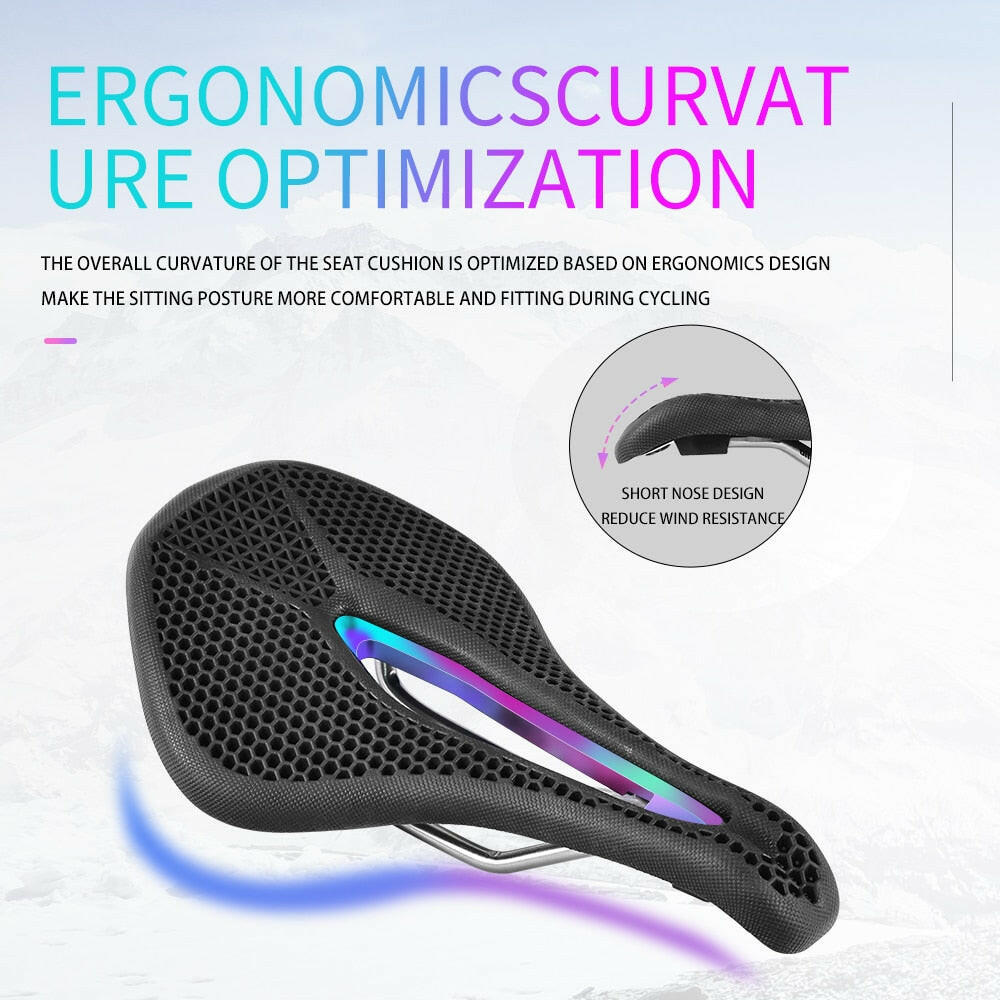 ESLNF Bicycle Breathable Beehive Bionic Structure Cushion Ultralight Shock Absorbing Bike Road Safety Road MTB Riding Cushion-WAYBIKER