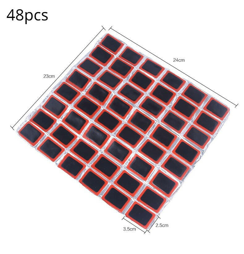 48pcs Rubber Puncture Patches Bicycle Tire Tyre Tube Repair Patch Kit No Glue Bicycle Inner Tube Puncture Repair Tools-WAYBIKER