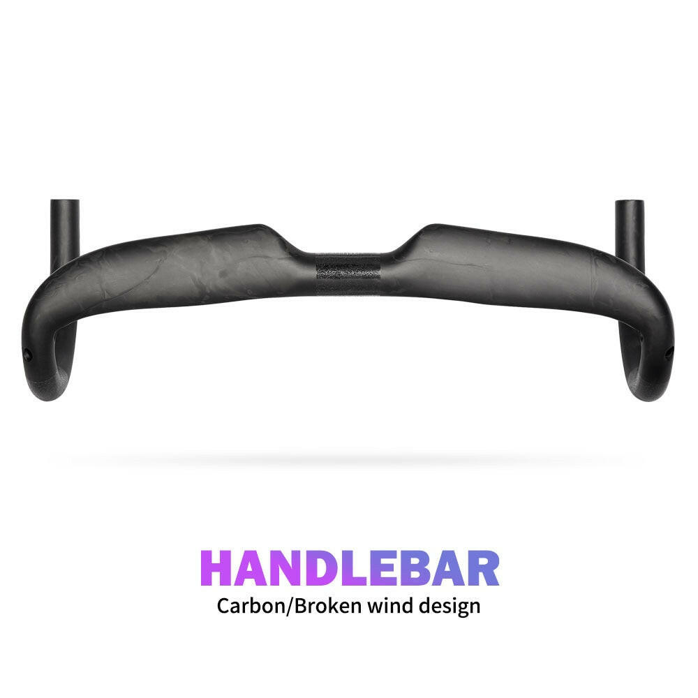 Bike Carbon Road Handlebar 400/420/440mm No Logo UD Matt Internal Routing Road Bicycle Handle Bar 255g-WAYBIKER