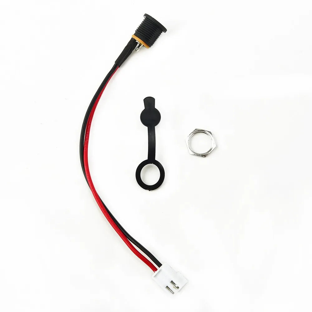 Electric Scooter Charging Interface Power Cable Charging Socket Port Plug DC5.5x2.1mm Charger Round Hole-WAYBIKER