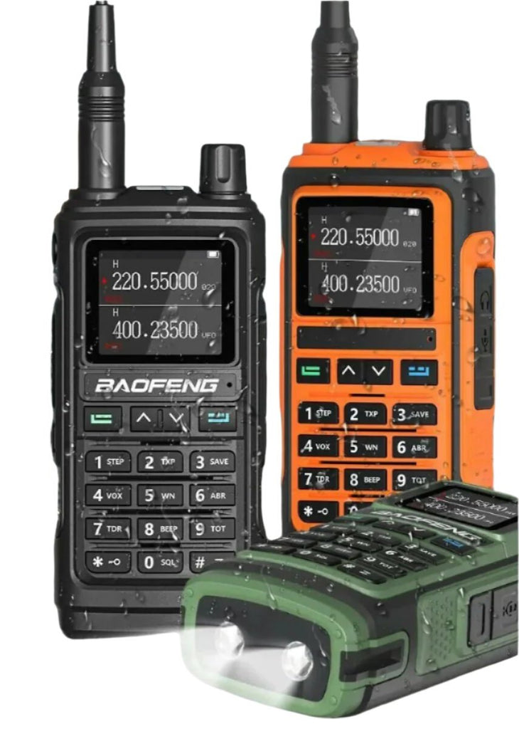 Baofeng UV 17 Pro Wireless Copy Frequency Walkie Talkie 16 KM Long Range Waterproof Flashlight Type-C Charger Ham Radio UV 5R-WAYBIKER
