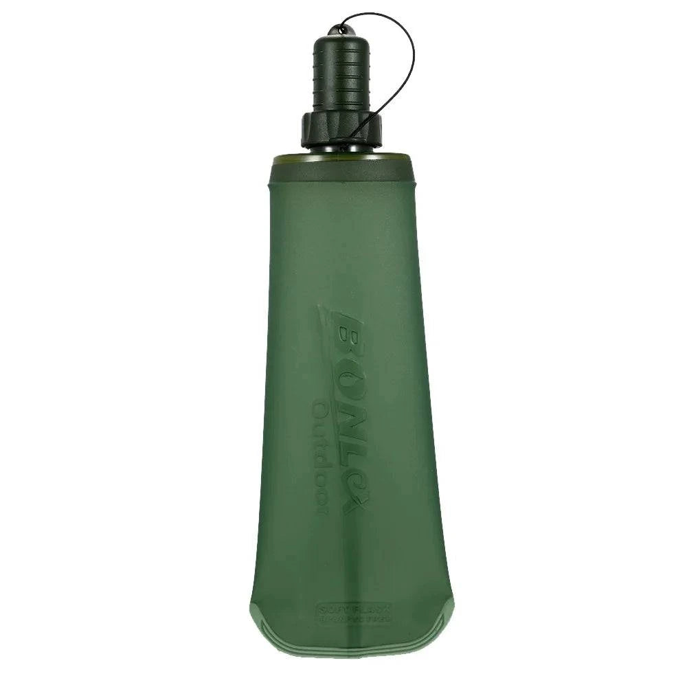 Water Bottle TPU Folding Soft Flask Sport Water Bottle Water Bag Collapsible Drink Water Bottle Water Bag Running Camping Hiking-WAYBIKER