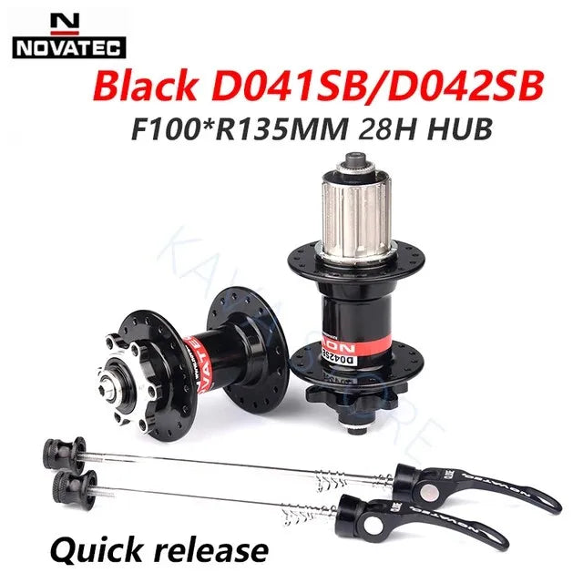 NOVATEC MTB Hub 32 Holes D041SB D042SB Front 100mm Rear 135mm Black HG Standard QR Cube Mountain Bike Hubs 8 9 10 11 12 Speed