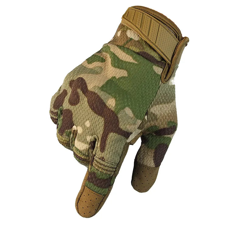 Men Women Multicam Tactical Gloves Antiskid Army Military Bicycle Airsoft Motorcycle Shoot Paintball Work Gear Camo Full Finger-WAYBIKER