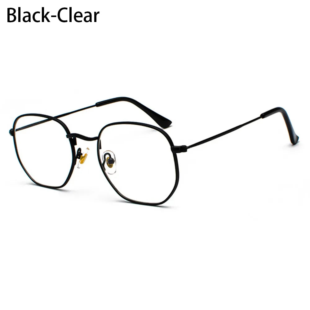 Small Square Sunglasses for Men and Women Polygon Mirrored Lens Sun Glasses Driving Eyewear Fashion Metal Frame Glasses UV400-WAYBIKER