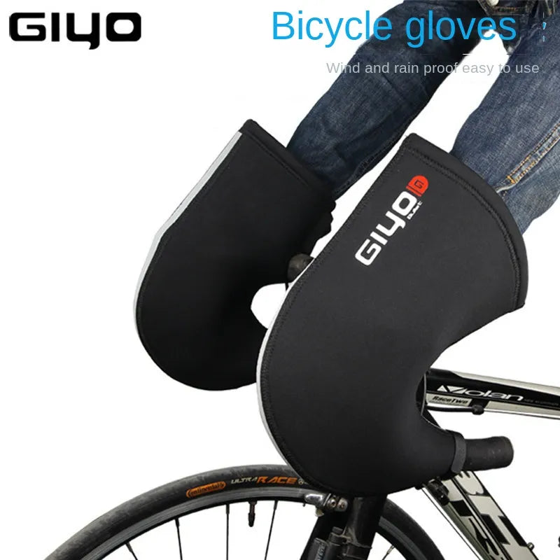 Giyo Windproof Warmth Mountain Road Bicycle Handle Gloves  Cycling Handle Bar Guard Cold-Proof Winter Warmth Gloves-WAYBIKER