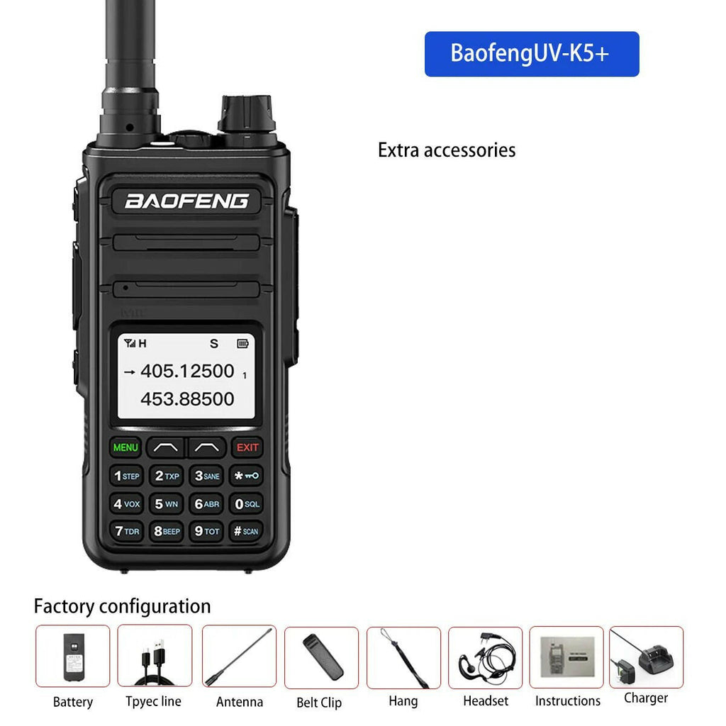 BaofengUVK5+walkie-talkie NOAA Weather Channel AM receive long-distance professional civil outdoor go on road trip UV multi-band-WAYBIKER