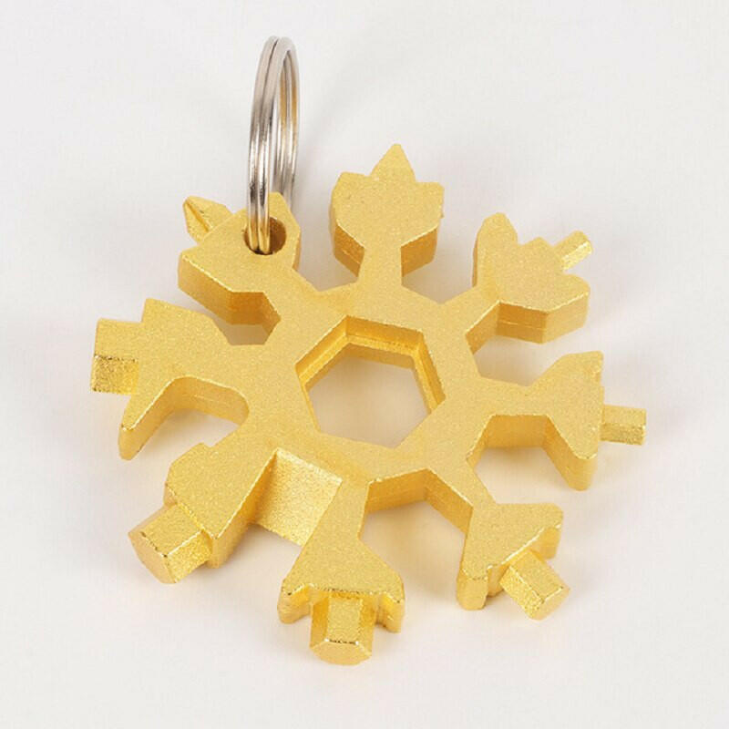 18-in-1 Stainless Steel Snowflakes Multi-tool Herramienta 18 En 1 Multifunctional Tool Copo De Nieve Llave Multiusos-WAYBIKER