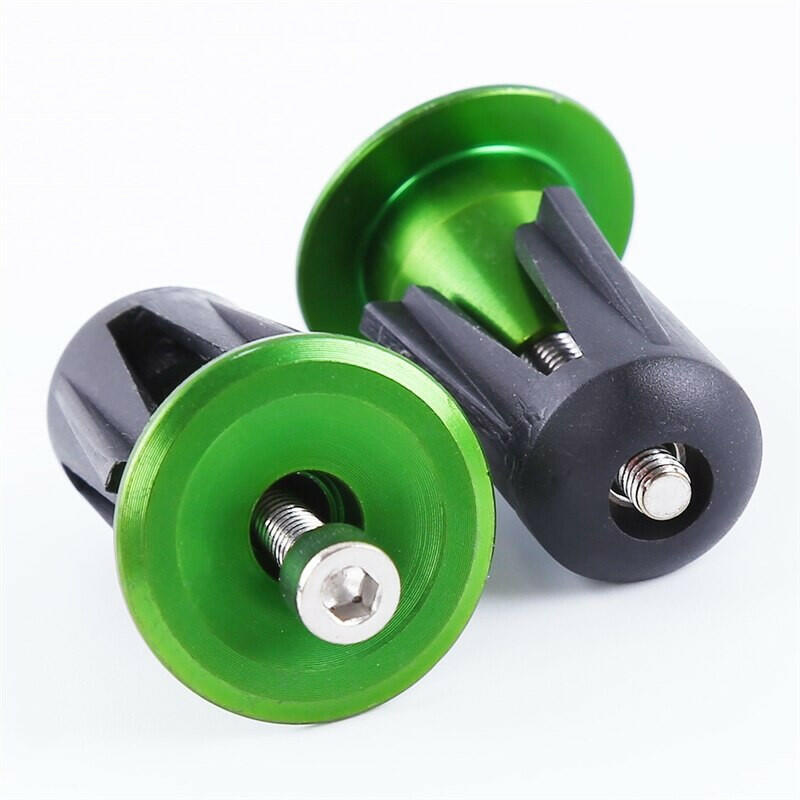 6 Colors 1 Pair Bicycle Handle Bar Cap End Plugs Bike Bicycle Aluminum Handlebar Grips Handle Bar Cap End Plugs Bicycle Parts-WAYBIKER