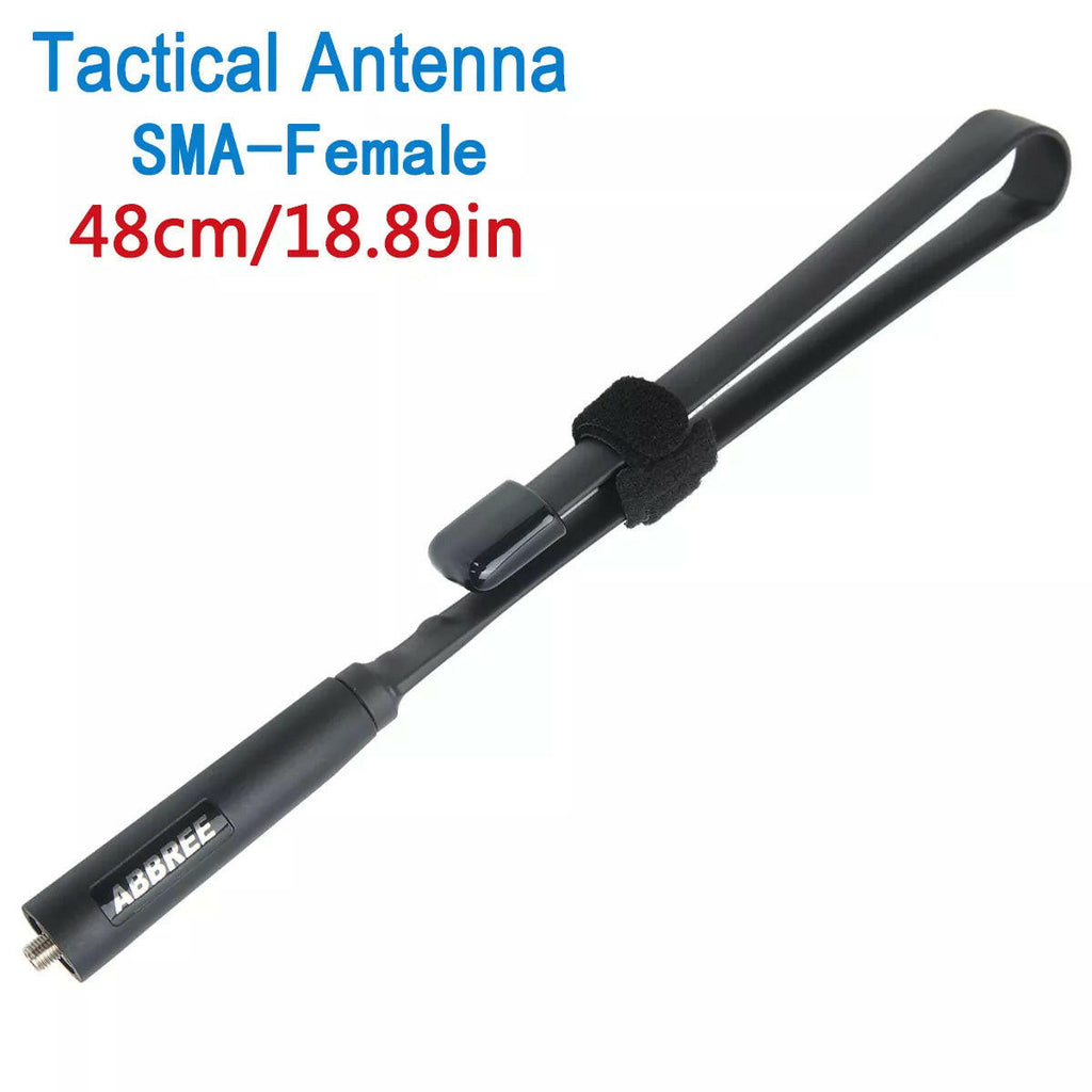 Abbree Walkie Talkie CS Tactical Foldable Antenna SMA-Female VHF UHF Dual Band For Baofeng UV-5R BF-888S UV-13 PRO UV-17