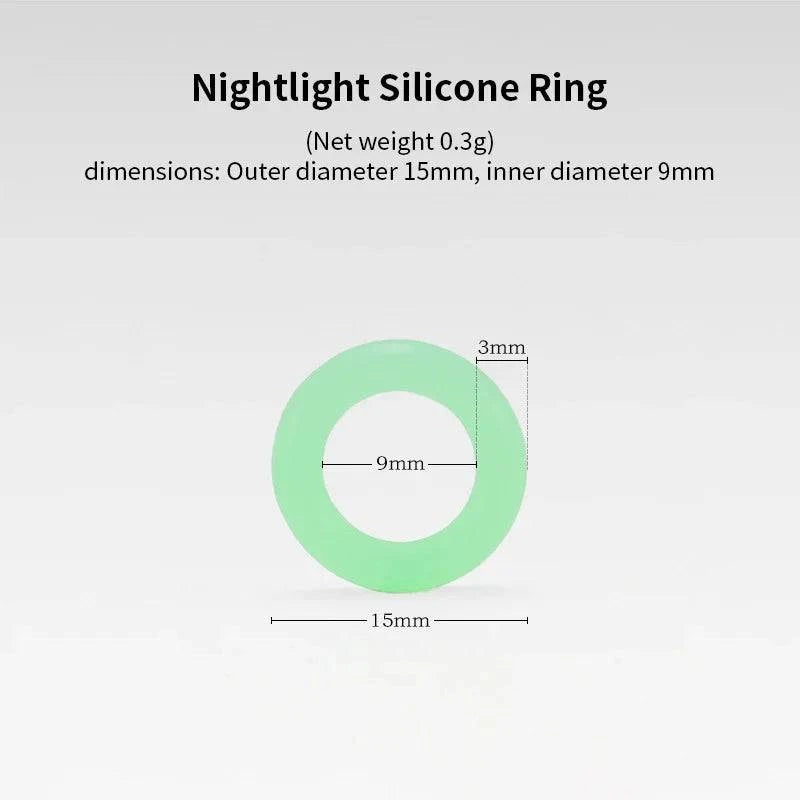 10/50/100pcs Outdoor Ground Nail Luminous Ring Silicone Rubber O-ring Warning Ring For Camping Tent Nail Accessories-WAYBIKER
