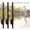 63'' Portable Fishing Pole Bag Folding Fishing Pole Holder Large Capacity Rod Tackle Organizer Storage Bag For Outdoor Fishing-WAYBIKER