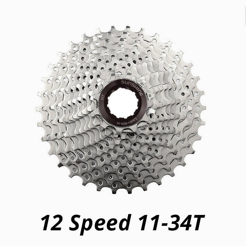 New SUNSHINE 8/9/10/11/12 Speed Road Bike Cassette Sprocket Bicycle Chainwheel Compatible with SHIMANO/SRAM Bike Parts-WAYBIKER