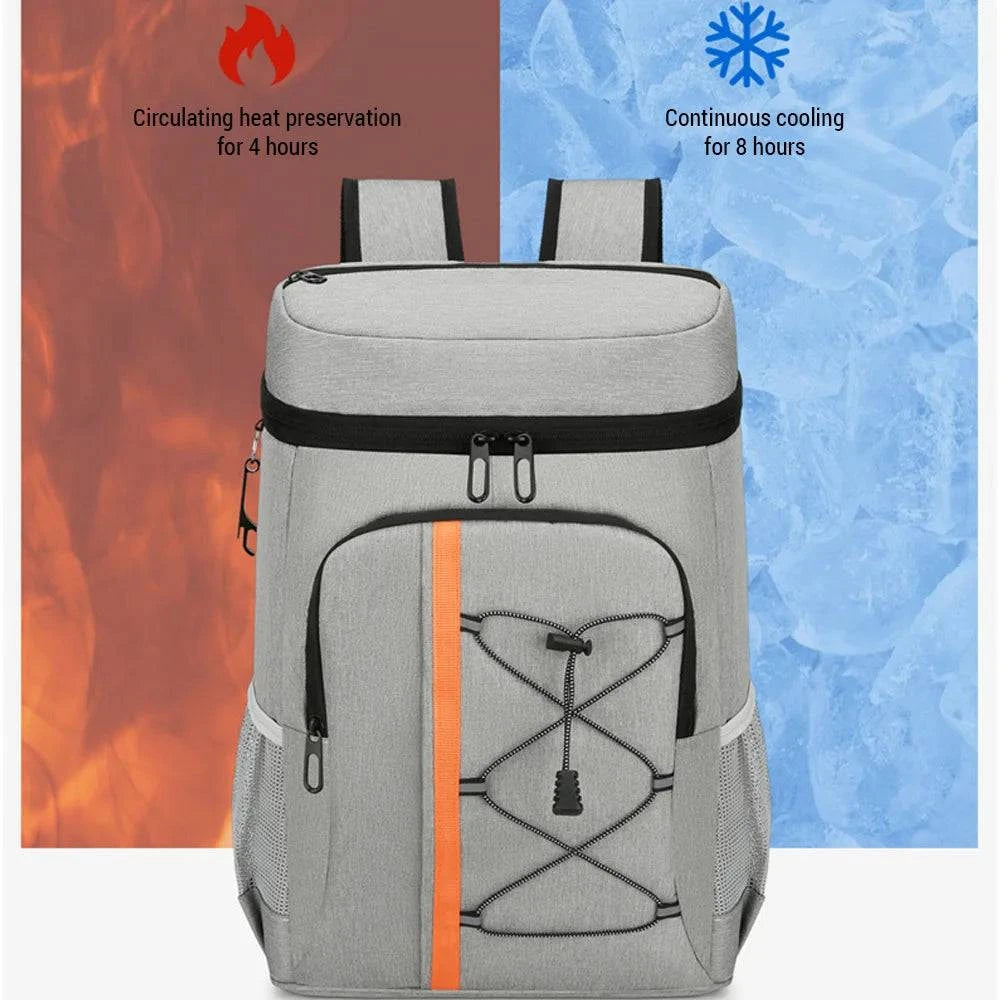 Insulated Cooler Backpack Aluminum Foil Thermal Backpack Picnic Cooler Bag for Outdoor Picnic Bags Camping Supplies-WAYBIKER