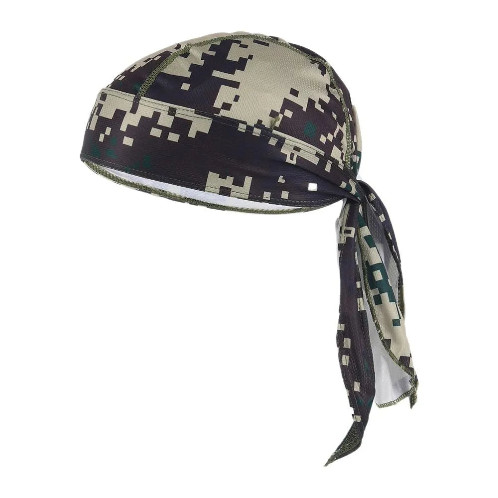 Quick Dry Camo Cycling Cap Head Scarf Summer Men Running Riding Bandana Headscarf Camo Printing Cap Headband Men Head Scarf-WAYBIKER