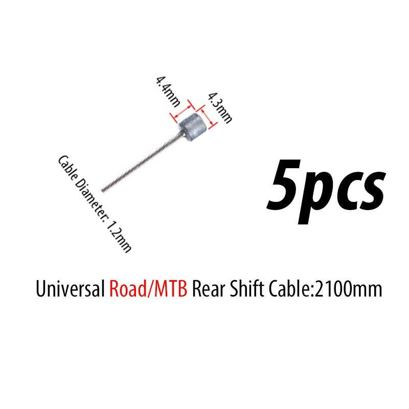 5PC Bicycle Brakes Line Road Mountain Bike Brake Cable Universal Bicycle Shift Cable Durable Road MTB Brake Shift Wire-WAYBIKER