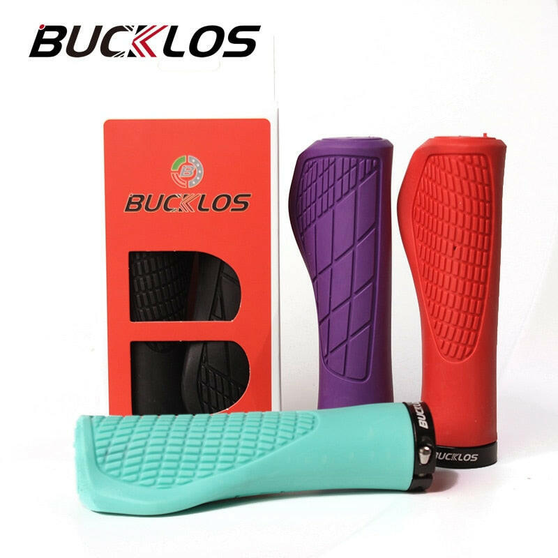 Bicycle Handlebar Grip Ergonomic Mountain Bike Grips Rubber Anti Skid MTB Cuffs Shock Absorbing Bike Handle Cycling Accessories-WAYBIKER
