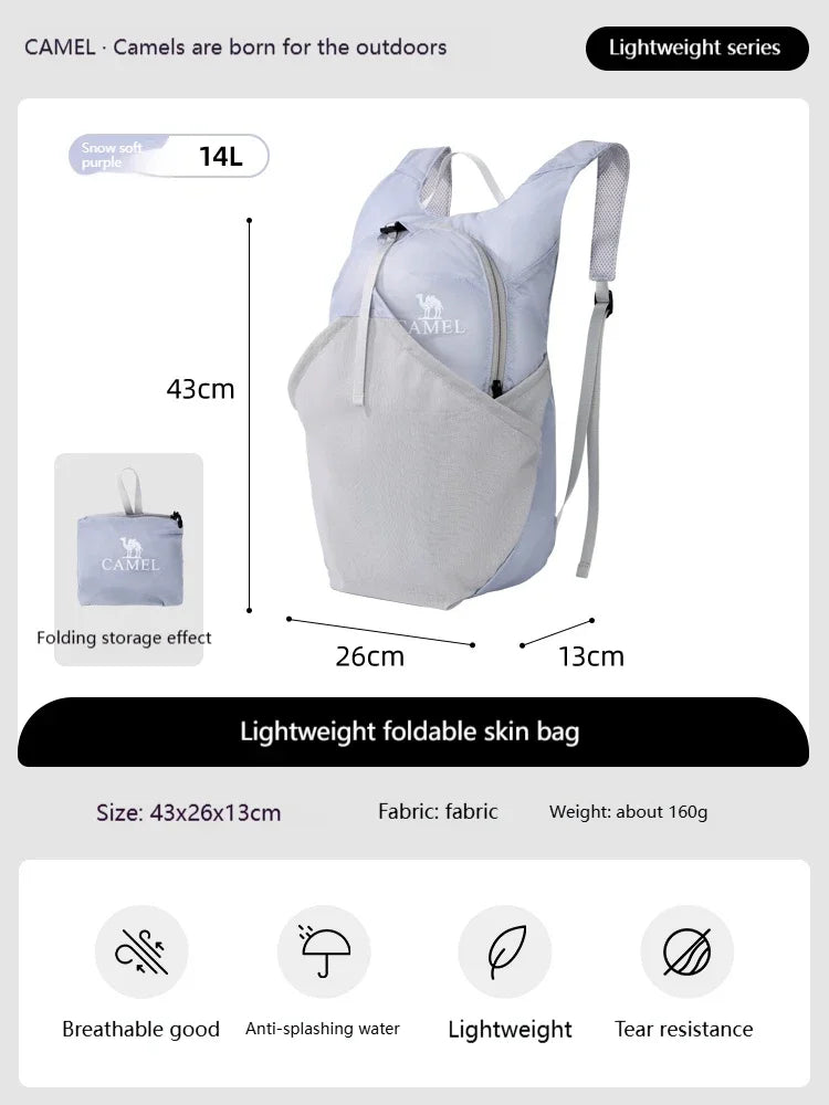 GOLDEN CAMEL Skin Bag Outdoor Cycling Backpack Running Sports Shoulder Bag Lightweight Foldable Men and Women Climbing Bag-WAYBIKER
