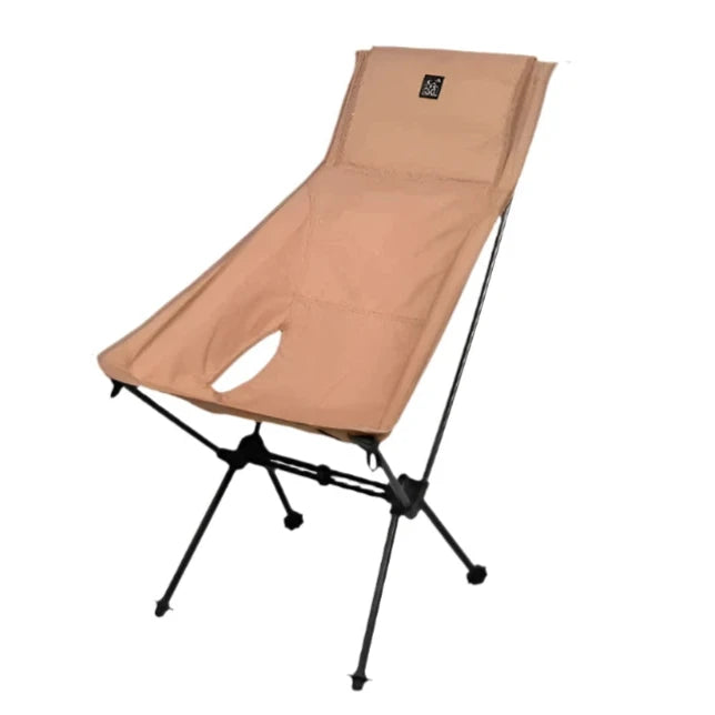 ShineTrip Camping Moon Chair Lightweight Folding Chair Outdoor Reliable Backing Beach Chair Fishing Chair Chair Sketching Chair-WAYBIKER