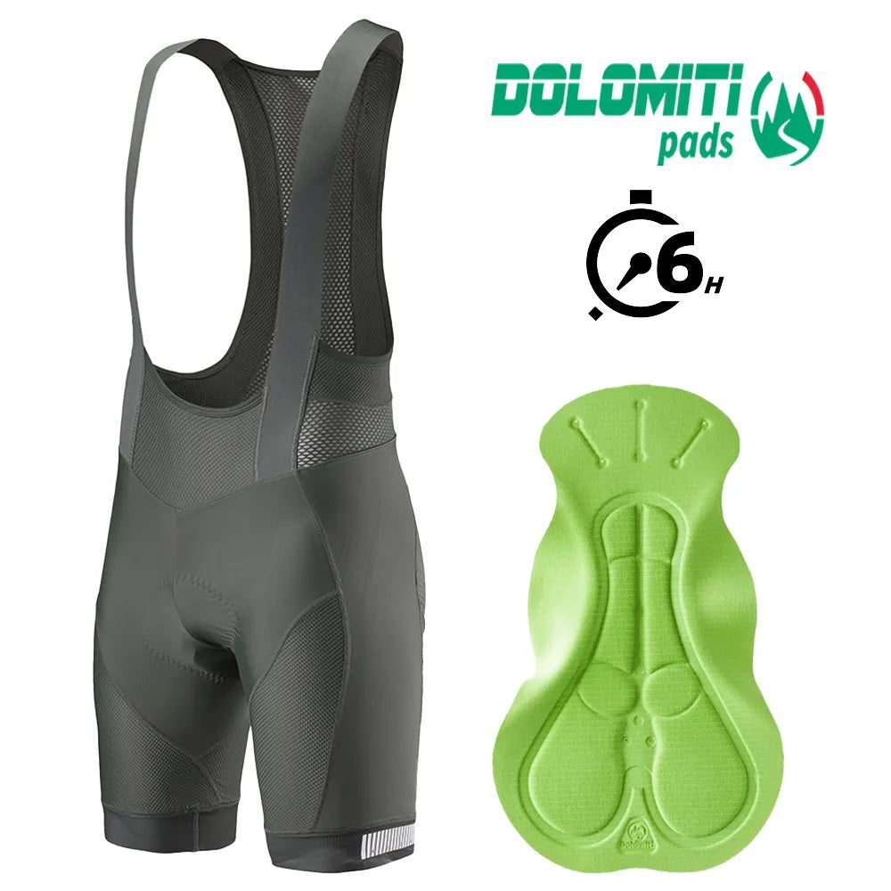 RION Men's Cycling Bib Shorts Padded Bike Tights Biker Brace Mountain Bike MTB Wear Bicycle Clothing Long Distance Dolomiti  Pro-WAYBIKER