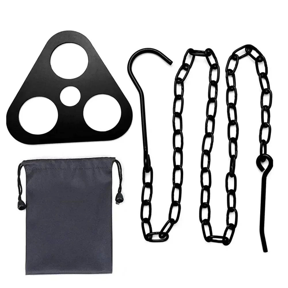 1pc Camping Hanging Tripod W/ Bag Pot Rack Hanger BBQ Steel Rack Multifunction Tripod Fire For Picnic Bonfire Party Outdoor Tool-WAYBIKER