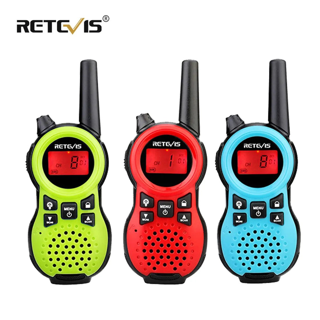 Retevis RT38 Walkie Talkie Children 3pcs FSR 462MHZ 22CH Flashlight Children's Toy Two-way Radio Birthday Gift for Boys Girls-WAYBIKER