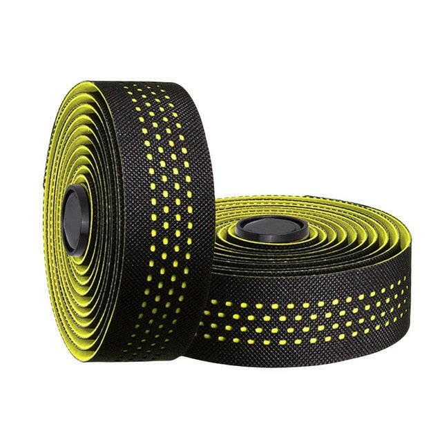 1pair Perforated Breathable Handlebar Tapes Non-slip Road Bike Bar Tape EVA/PU Soft Anti-Vibration Wrap Tape Durable Bar Bartape