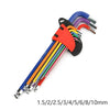 9Pcs Hex Key Allen Wrench Hand Tool 1.5/2/2.5/3/4/5/6/8/10mm Quick Snap Adapter Tool S2 Alloy Steel Ball Head/Plum Blossom Head-WAYBIKER