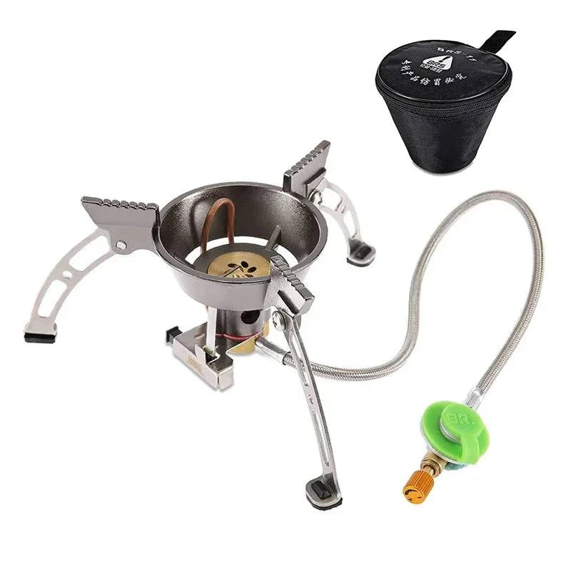 BRS-15B Multifunctional Windproof Furnace 1400-2900W Camping Propane Stove Foldable Cooking Gas Stove for Outdoor Picnic Hiking-WAYBIKER