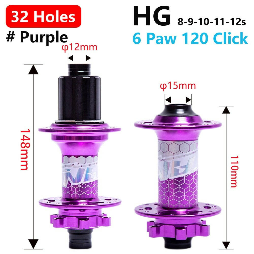 TANKE MTB Bike Hub BOOST 148 Bicycle Hubs 120 Click 6 Claws Bearing 32H 28H HG XD MS Disc Brake Micro Spline 8 9 10 11 12 Speed-WAYBIKER