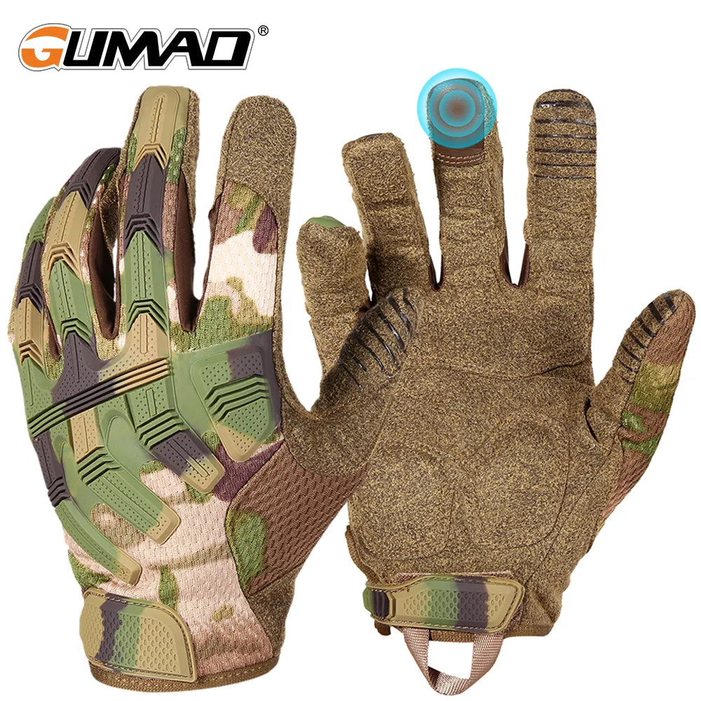 Touch Screen Tactical Cycling Gloves Outdoor Army Military Combat Airsoft Paintball Hunting Shooting Bicycle Anti-Slip Men Women-WAYBIKER