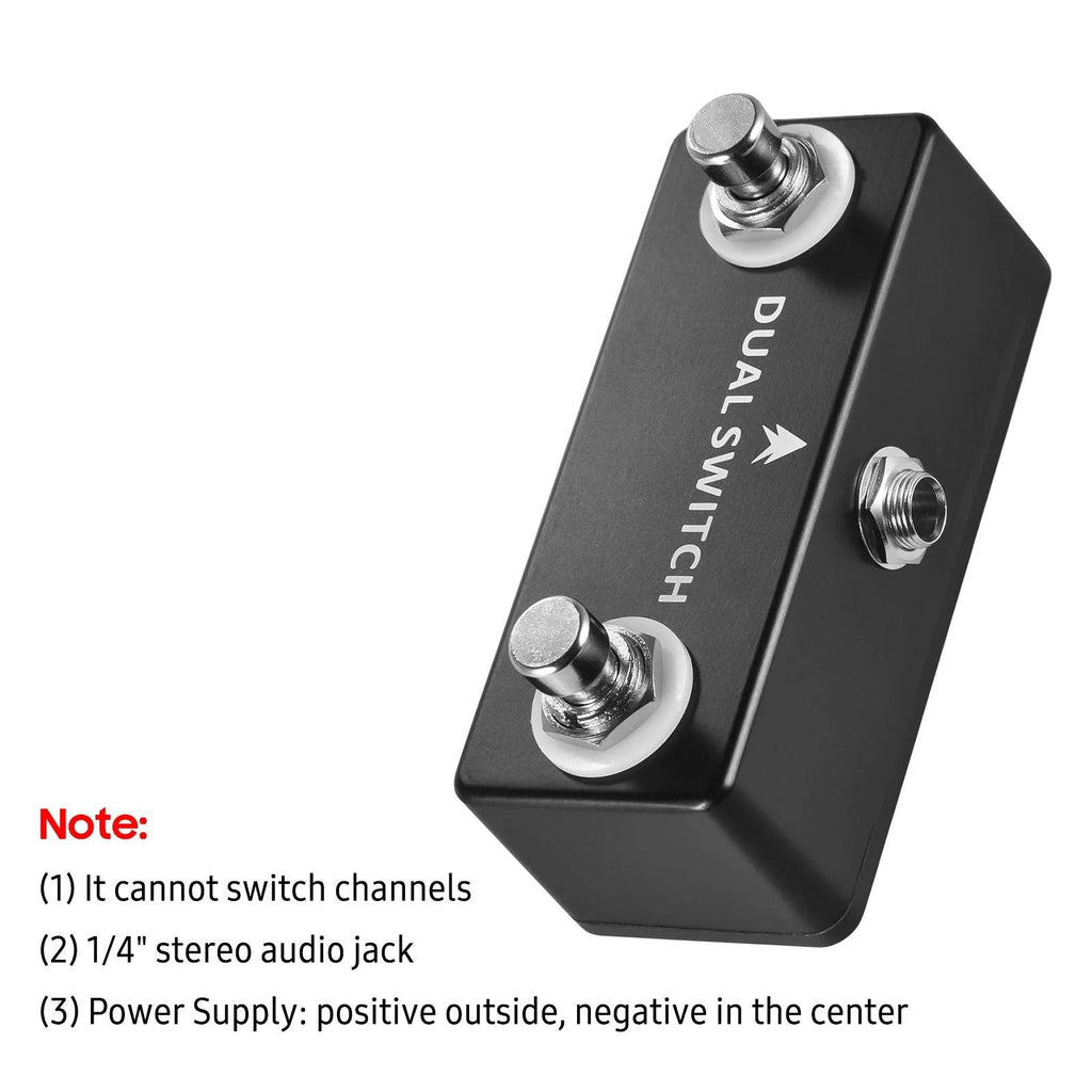 dual switch pedal MOSKYAudio DUAL SWITCH Dual Footswitch Foot Switch Pedal Full Metal Sh
