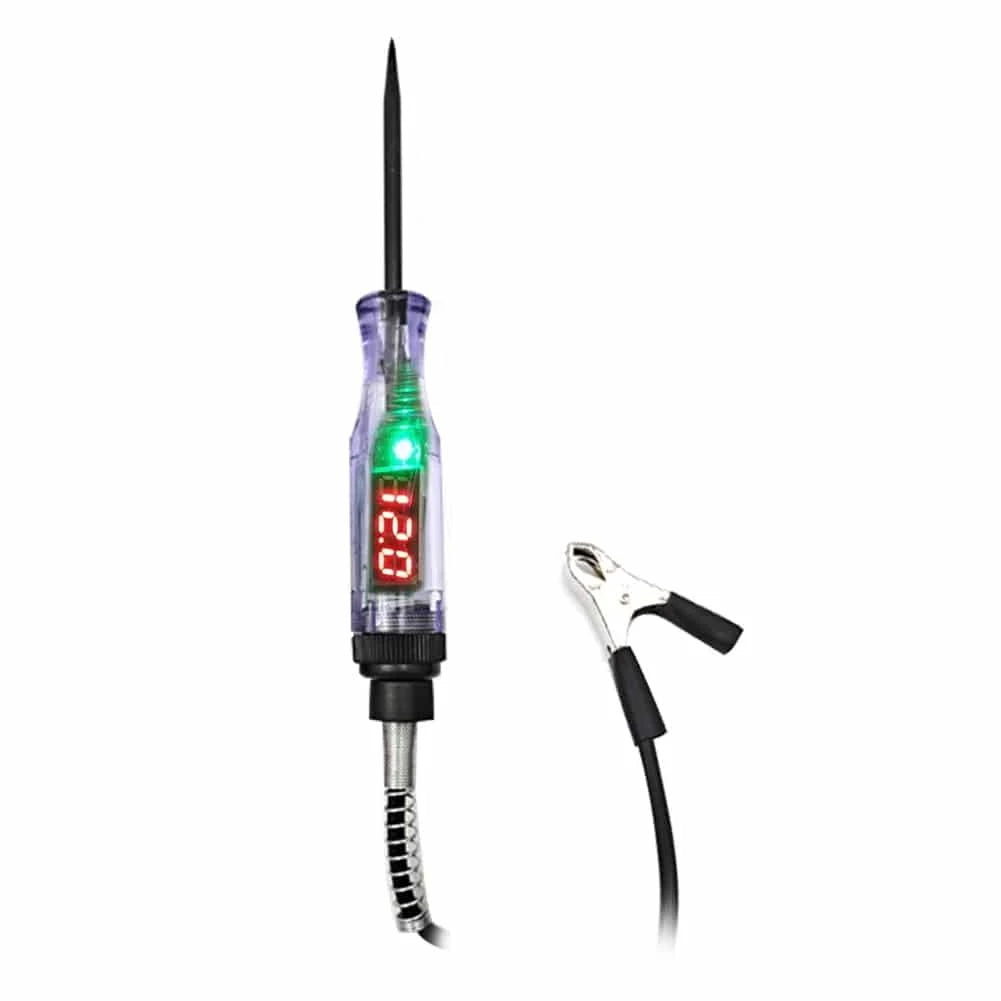 6V 12V 24V Portable Car Automotive Electric Digital Display Circuit Tester Car Truck Circuit Probe Test Pen Test Light Tester-WAYBIKER