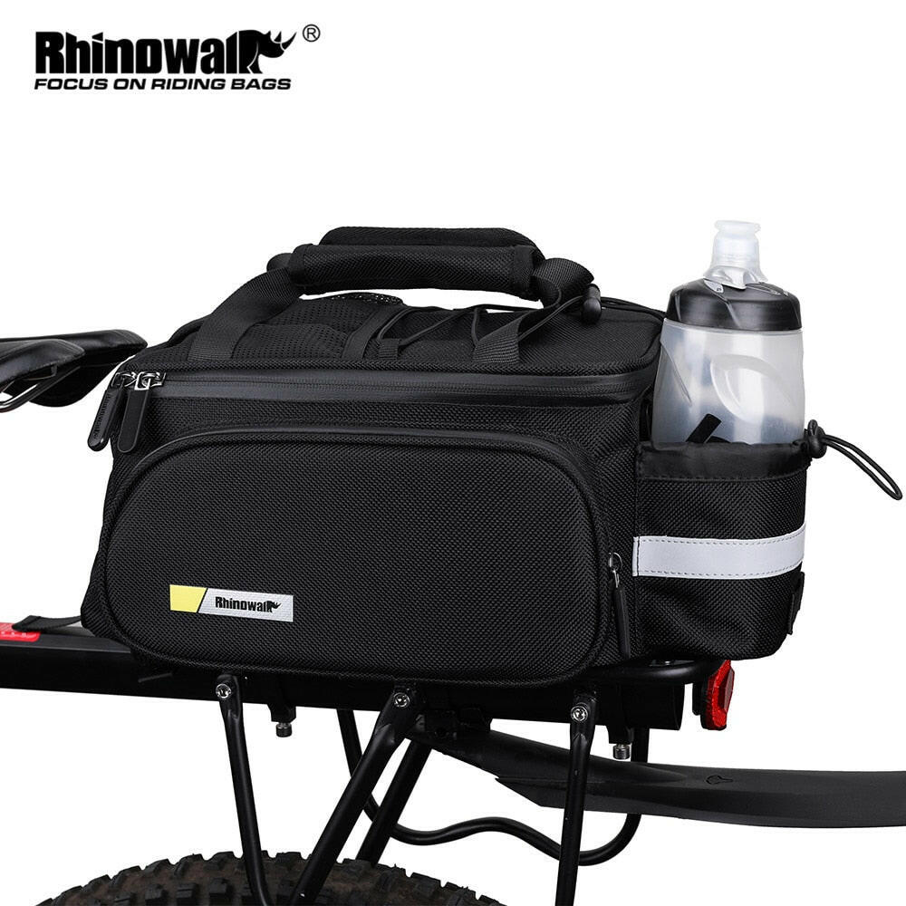 Rhinowalk 10L Bicycle Rear Seat Bag Multifunctional Waterproof Cycling Bike Rack Trunk Cargo Pannier Bag Handbag Shoulder Bag-WAYBIKER