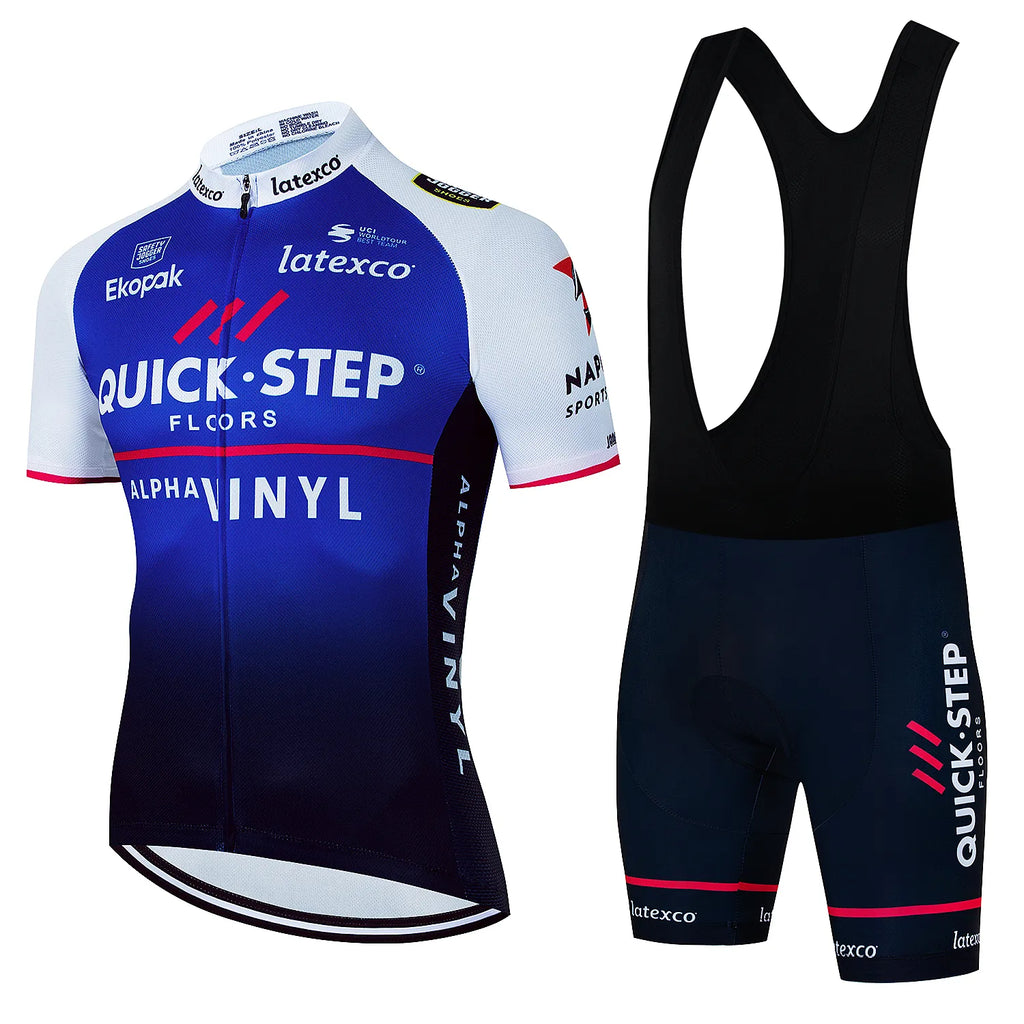 Cycling Jersey Set 2023 QUICK STEP Summer Cycling Clothing MTB Bicycle Clothes Outdoor Bike Cycling Clothing Men Cycling Suit-WAYBIKER