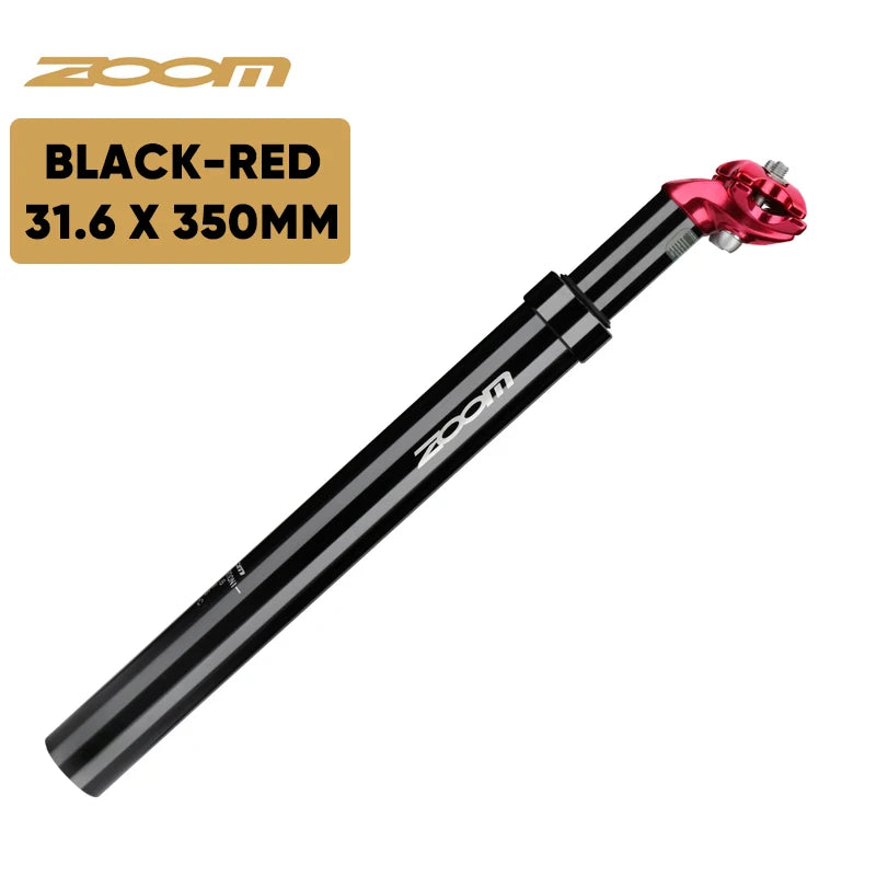 ZOOM Bike Suspension Seatpost 27.2/31.6/28.6/30.4/30.8/33.9mm MTB Suspension Seat Tube 350mm Shock Absorber Seat Post Bike Parts