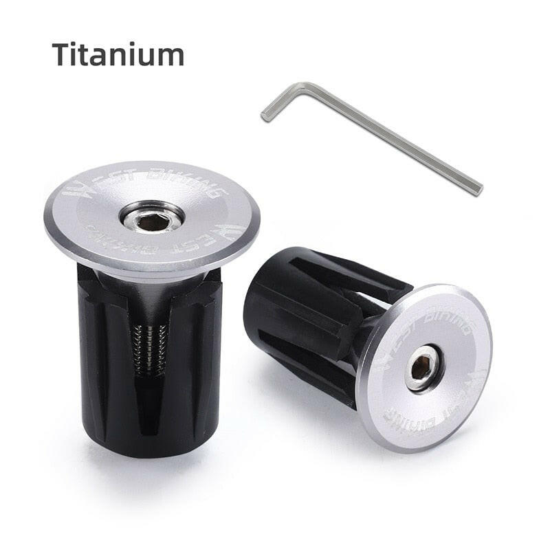 WEST BIKING Colorful Handlebar End Plugs With Tools Alunimum Alloy Road Bike MTB Handle Bar End Cap Expansion Plugs 22-24mm-WAYBIKER