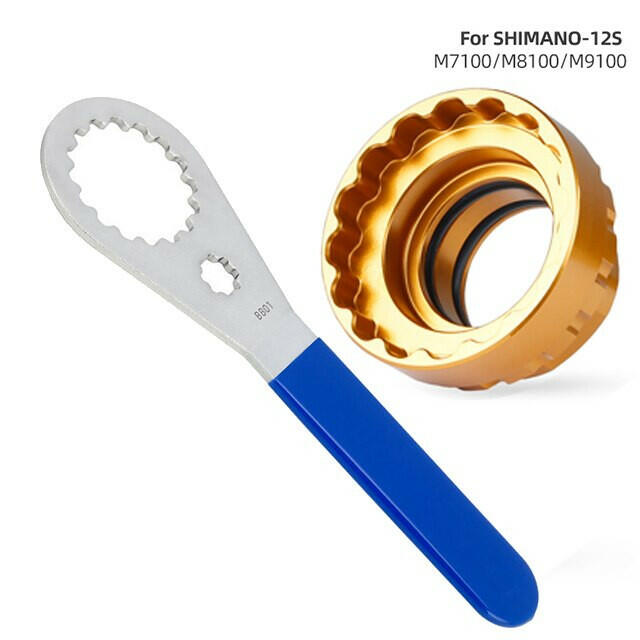 Bicycle 12 Speed Chainring Lock Ring Adapter Removal Tool Direct Mount Chainring Installation Tool For TL-FC41 M7100 M8100 M9100-WAYBIKER