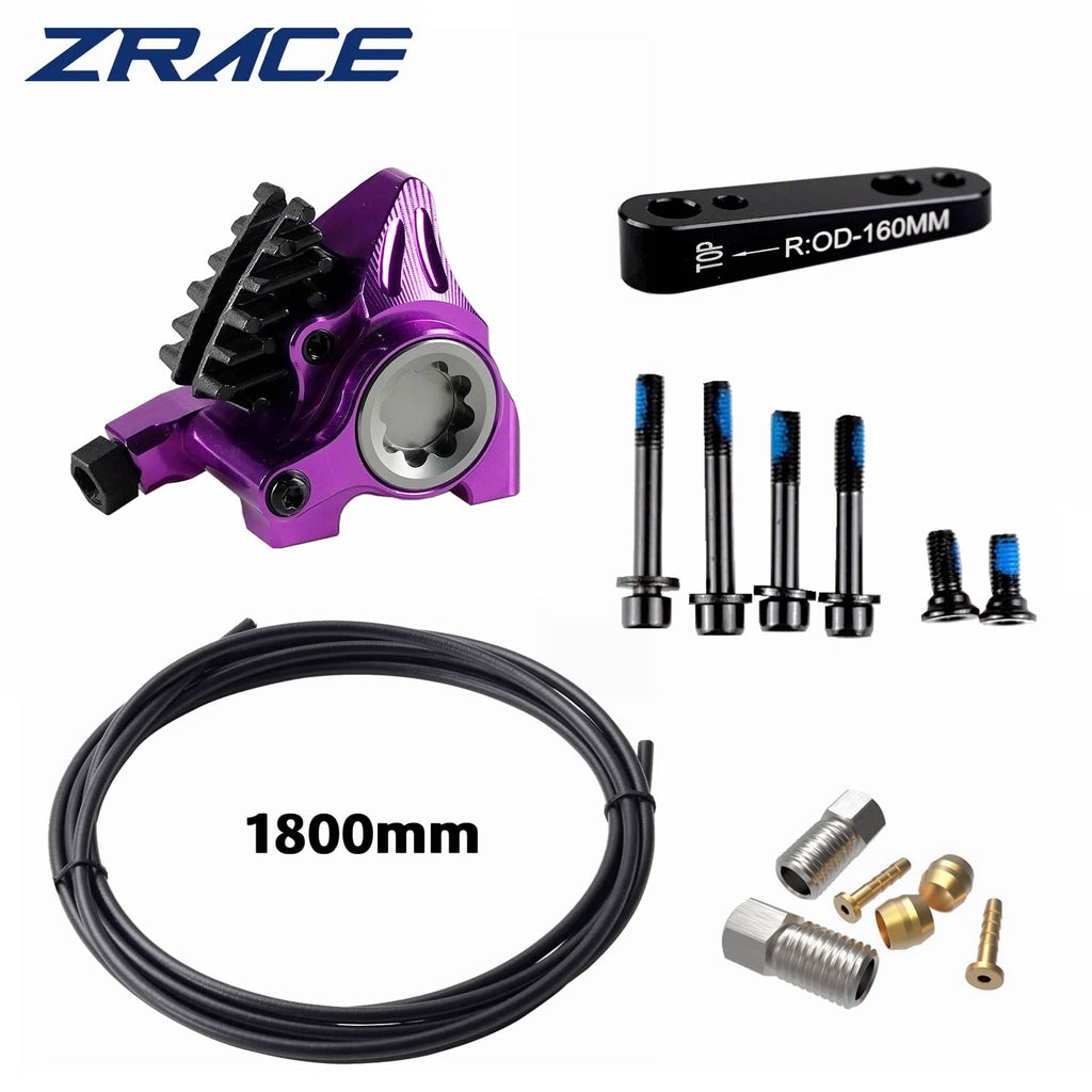 ZRACE XG Flat Mount Caliper, Road Hydraulic Brake, ICE-TECH Pads, BMX Raceing, Full CNC Lightweight-WAYBIKER