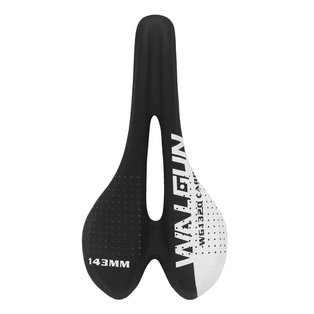 Ultralight Carbon Bike Saddle MTB Mountain Bike Saddle Race Cycling Seat Bicycle Saddles for Men Women - Black Red 143mm 166mm-WAYBIKER