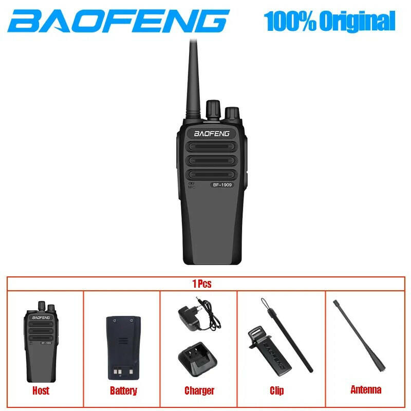 BaoFeng BF-1909 10Watts 3800mAh UHF 400-470MHz Walkie Talkie Long Range Portable Two Way Radio BF-888S Upgraded Version Station