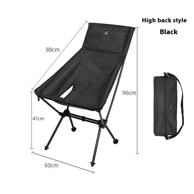 ShineTrip Camping Moon Chair Lightweight Folding Chair Outdoor Reliable Backing Beach Chair Fishing Chair Chair Sketching Chair-WAYBIKER
