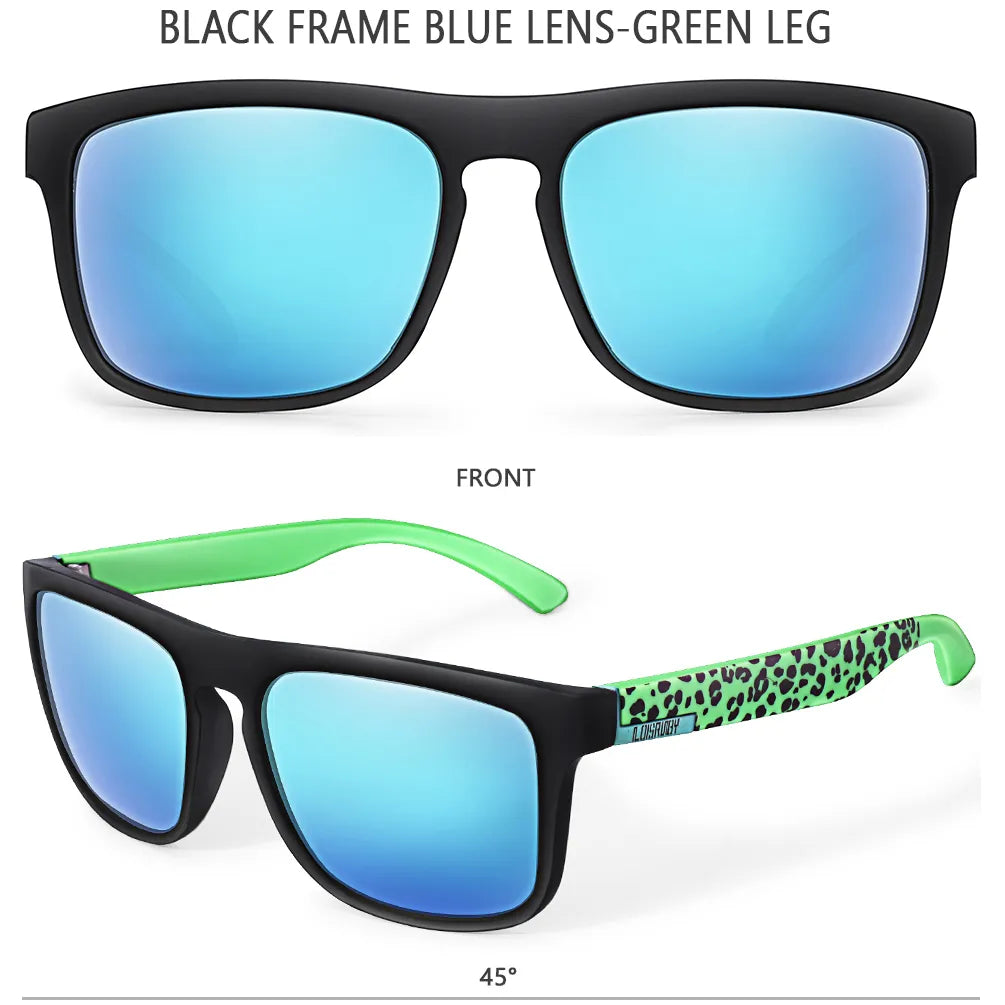 LOISRUBY Brand Square Cycling Sunglasses Men Women Polarized Goggles for Fishing Driving Running UV400 Eyewear-WAYBIKER